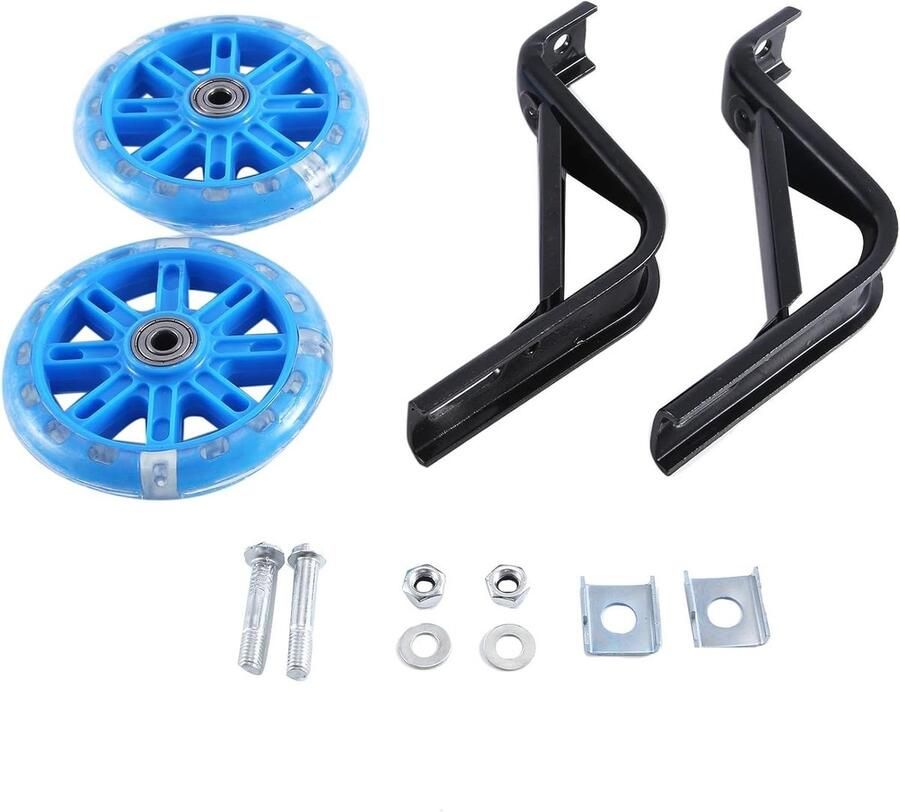 Hulpwiel Kinderfiets Oefenwiel Set Veilig Leren Fietsen Mute Flash Wiel 16 inch Blauw