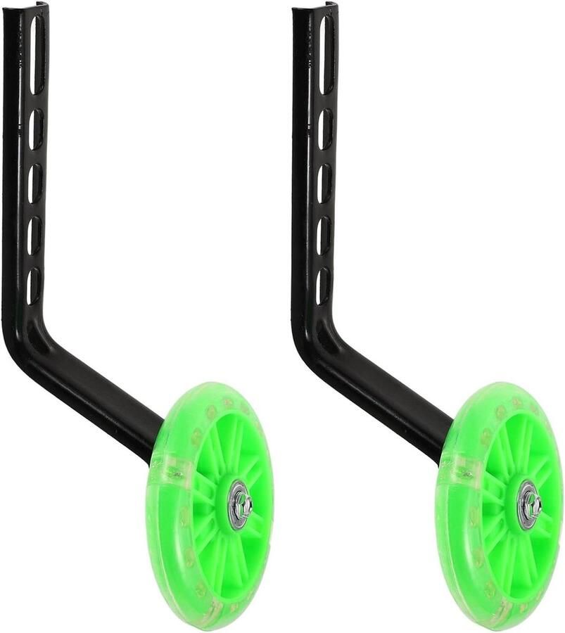 Hulpwielen Fiets Oefenwielen Kinderfiets Kinderen Leren Fietsen Verstevigd Ontwerp 28x10x10 cm Groen