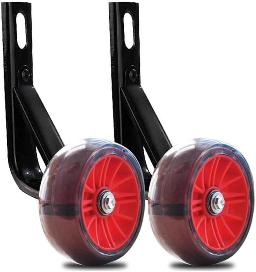 Hulpwielen Fiets Stabilisatoren Kinderfiets Veilig Leren Fietsen Stabiele Driehoekige Beugel 12 inch Rood