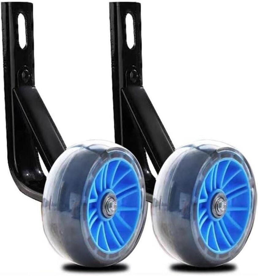Hulpwielen Fiets Stabilisatoren Kinderfiets Veilig Leren Fietsen Verbrede Wielbasis 18 inch Blauw