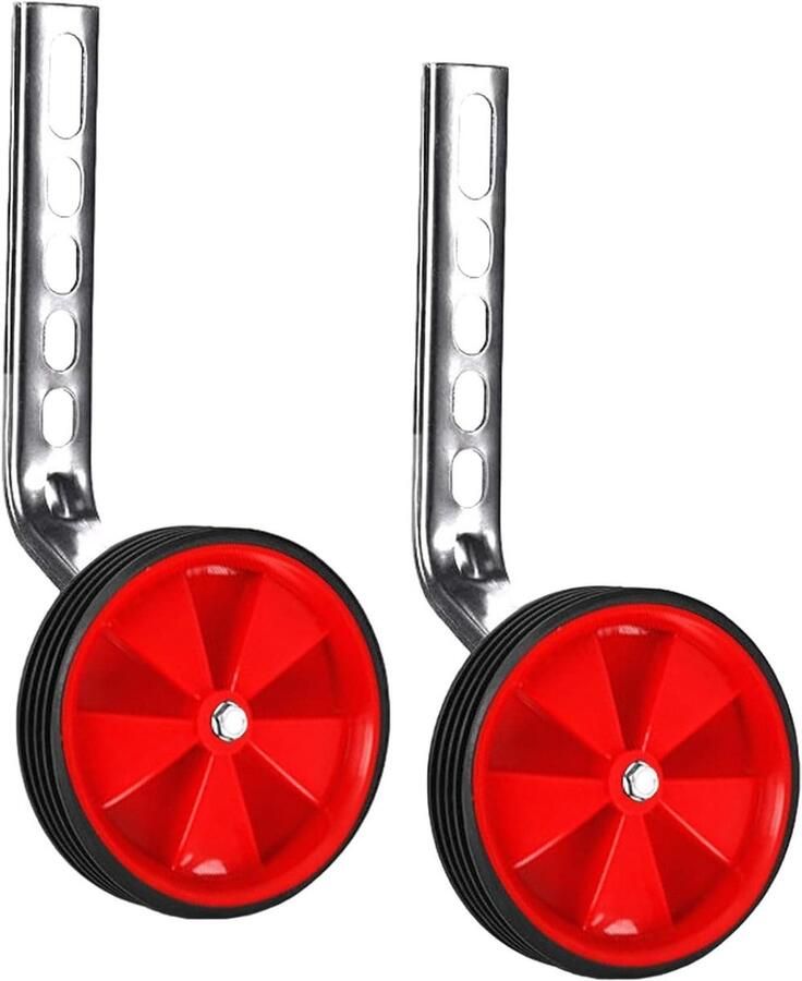 Hulpwielen Kinderfiets Reservewielen Fiets Balans Leren Stille Rubber Wielen 12-20 Inch Rood