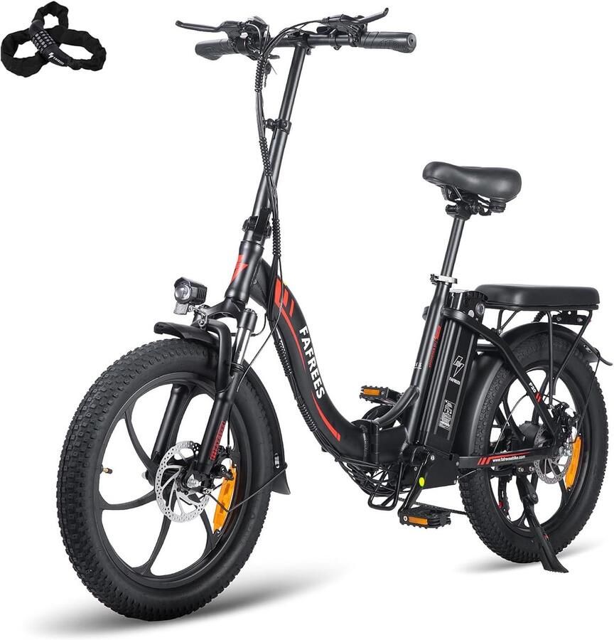 Inklapbare 20 inch Fatbike E-bike met 36V 16Ah Accu