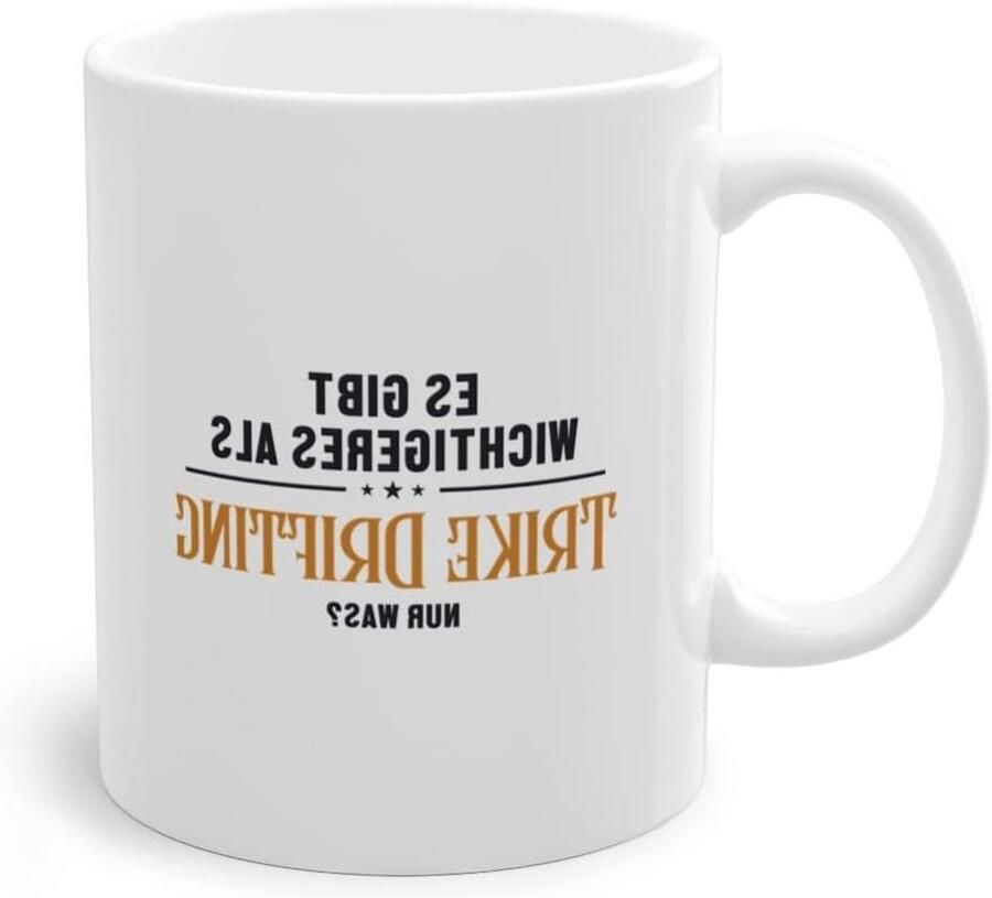 Keramische Mok Koffiemok Drinkbeker Drift Trike Fans Dubbelzijdig Bedrukt 330 ml Wit