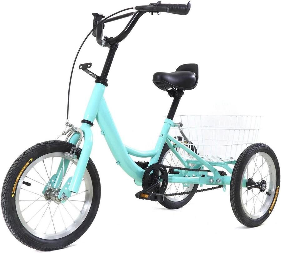 Kinder driewieler Balansfiets voor kinderen Veilig buiten spelen Met grote d 14 inch wiel Lichtgroen