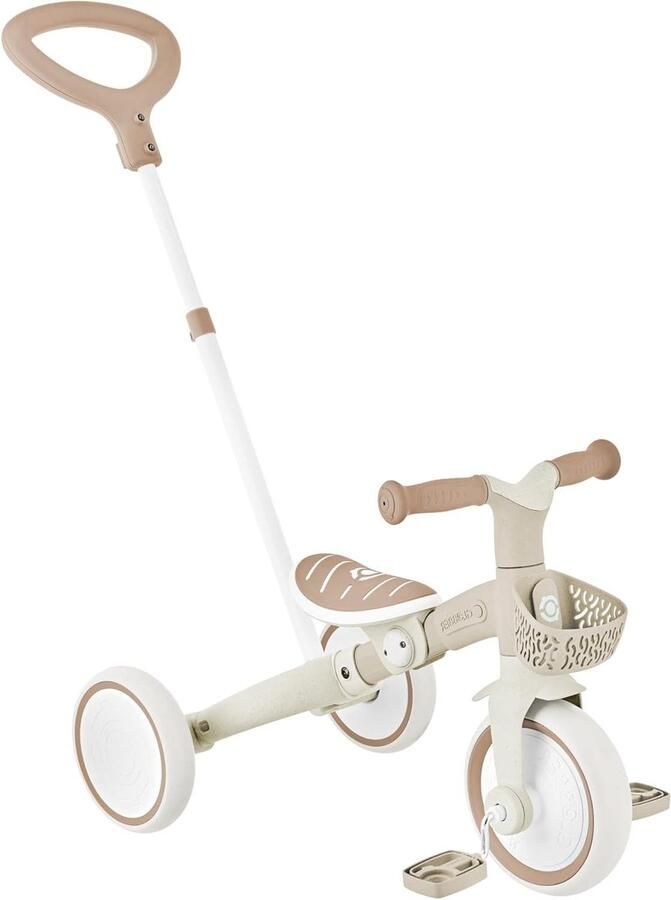 Kinder driewieler Loopfiets Buiten spelen Groeit mee met kind 8 7 inch banden Taupe