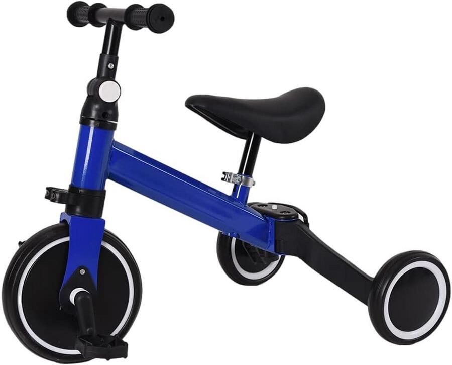 Kinder driewieler Loopfiets fiets Kinderen leren fietsen Lichtgewicht en duurzaam 15 kg capaciteit Blauw
