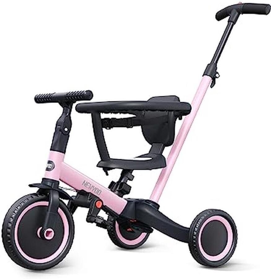 Kinder driewieler Loopfiets Leren fietsen 5-in-1 ontwerp 62 x 17 x 31 cm Roze