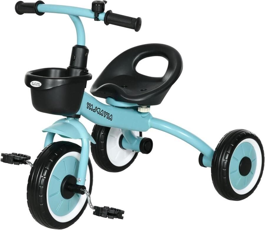 Kinder driewieler Loopfiets met d Buiten spelen Verstelbare zitting 70x50x58 cm Blauw
