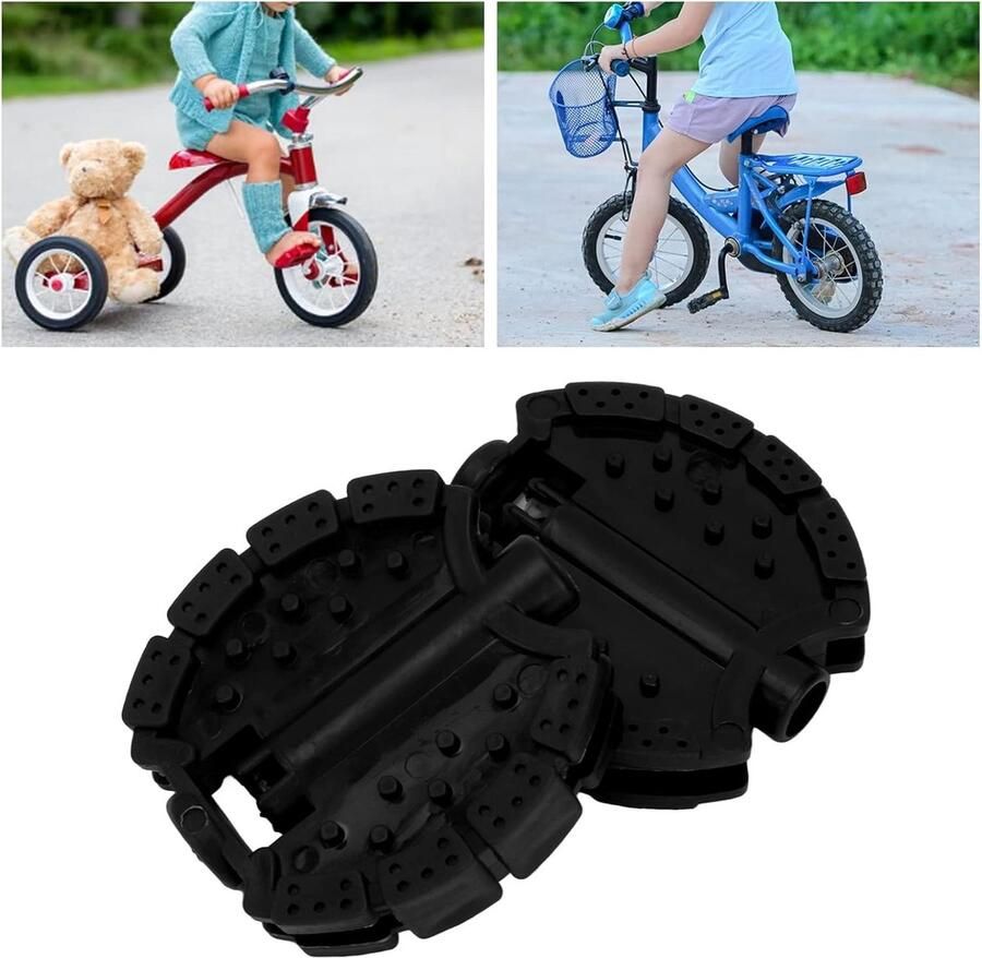 Kinder Driewieler Pedalen Fiets Pedaal Veilig Fietsen Eenvoudige Installatie 2 Stuks Zwart