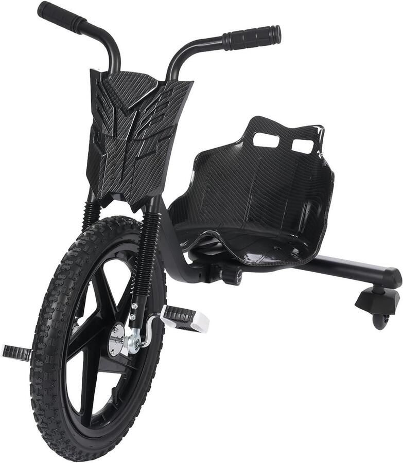 Kinder Drift Scooter Drift Trike Buiten Spelen Verstelbaar Ontwerp 40 cm Zwart