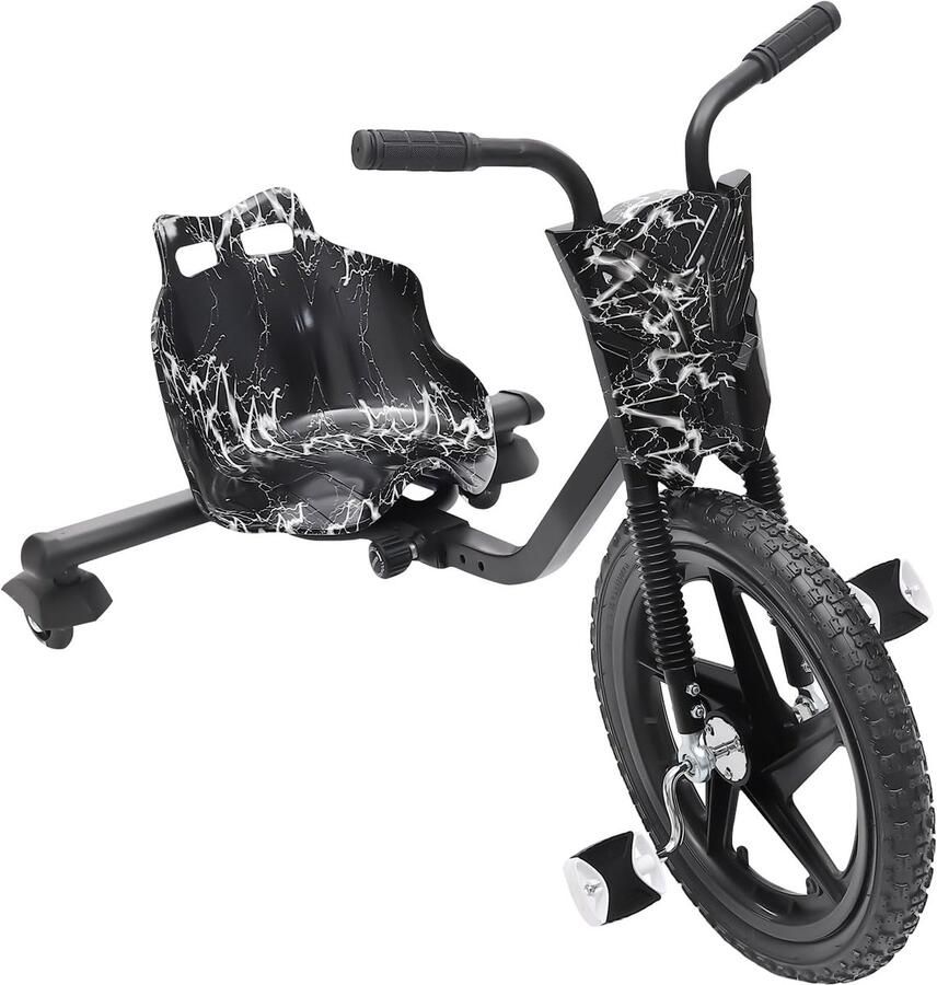 Kinder Drift Trike Pedaal Skelter Buiten Spelen 360 Graden Wielen 90x68x60cm Zwart