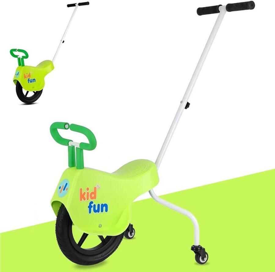 Kinder Eenwieler Ouder Kind Fiets Buiten Spelen 3-in-1 Ontwerp One Size Groen