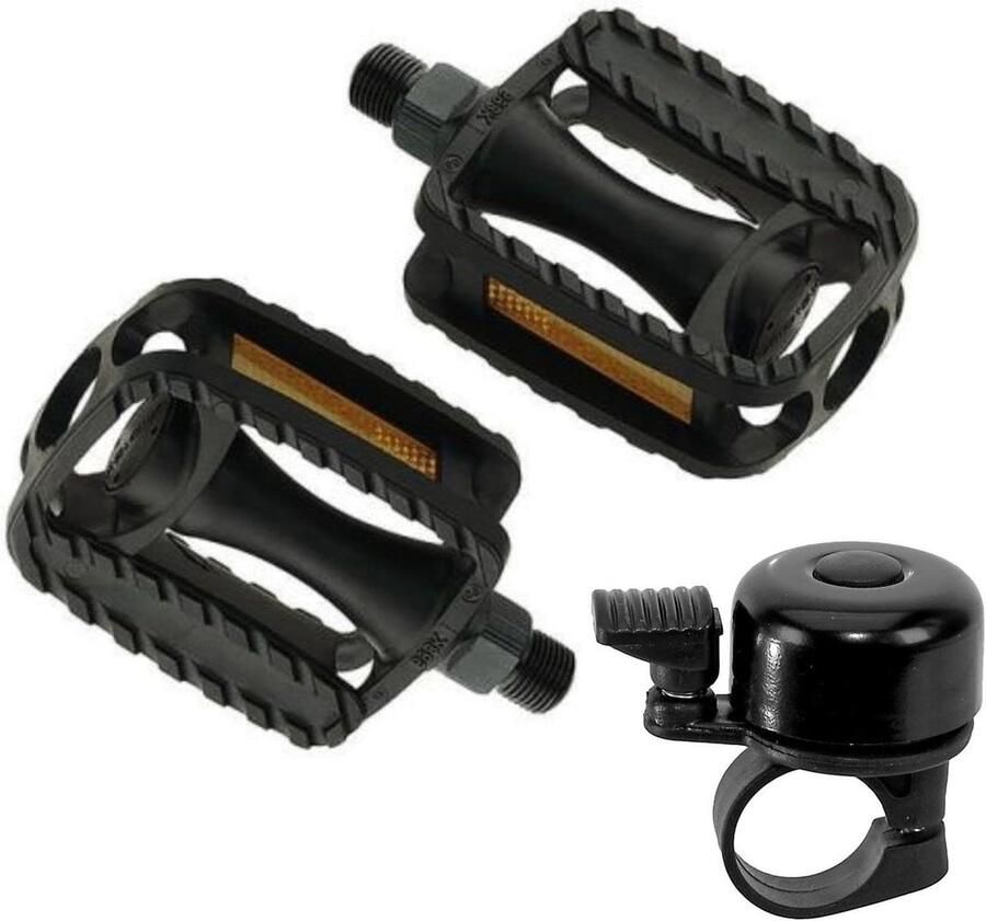 Kinder Fietspedalen MTB Pedalen Veilig Fietsen Met Reflectoren 9 16 Inch Zwart