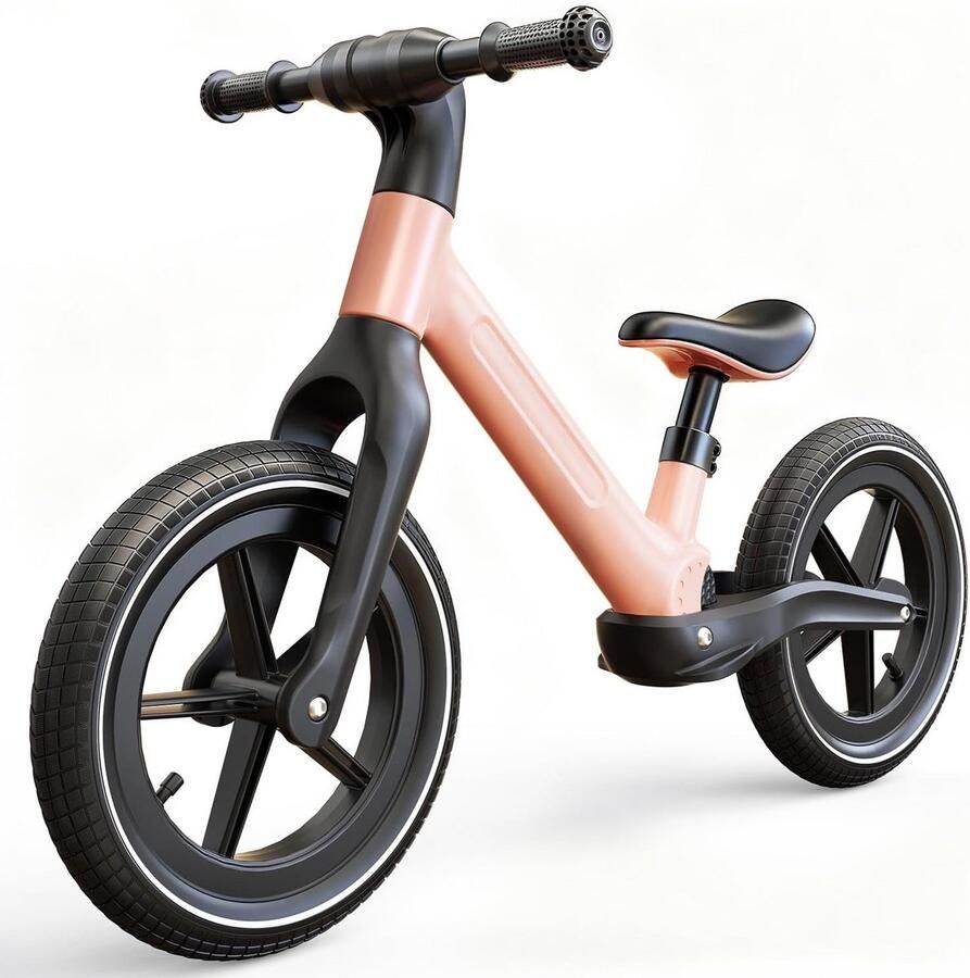 Kinder Loopfiets 14 Inch met Luchtbanden en Verstelbaar Zadel voor Leeftijd 2-6 Jaar