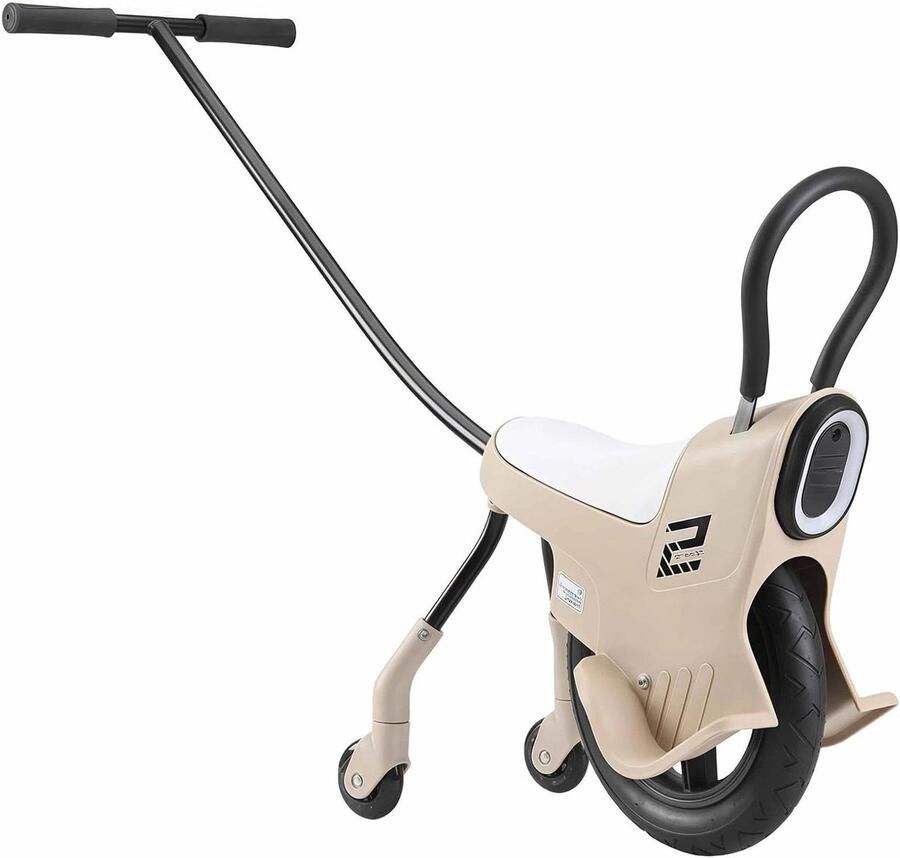 Kinder Loopfiets Eenwieler Kinderen Buiten Spelen Ouder-Kind Duwfunctie 12 inch Wiel Khaki
