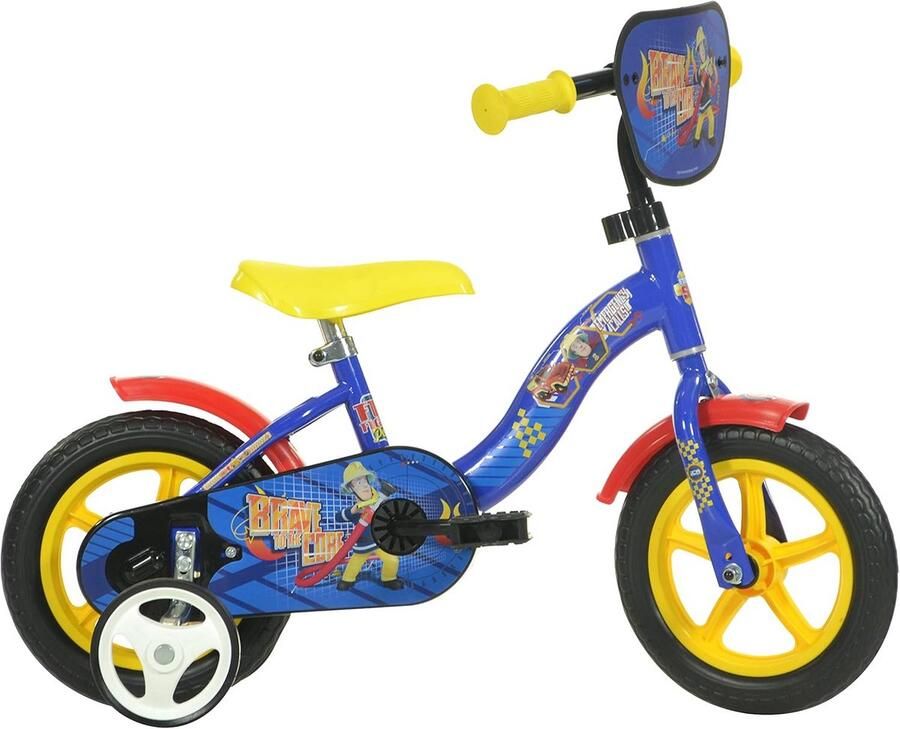 Kinder Loopfiets Jongens 10 Inch Met Zijwieltjes Blauw Rood Veilig