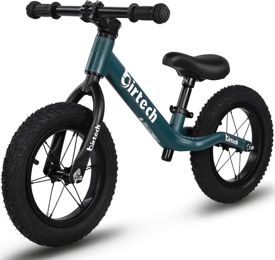 Kinder Loopfiets Peuter Fiets Balanstraining Leren Lichtgewicht Nylon Frame 35cm Wielen Zwart