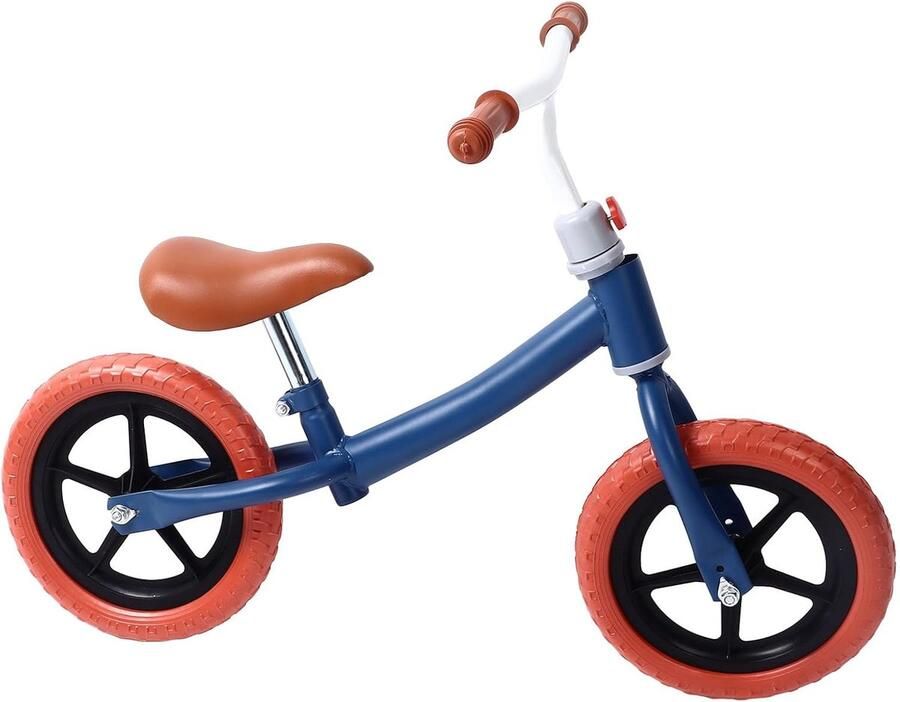 Kinder Loopfiets Peuter Trainingsfiets Buiten Spelen 360 Graden Stuur 79x59x45cm Koningsblauw