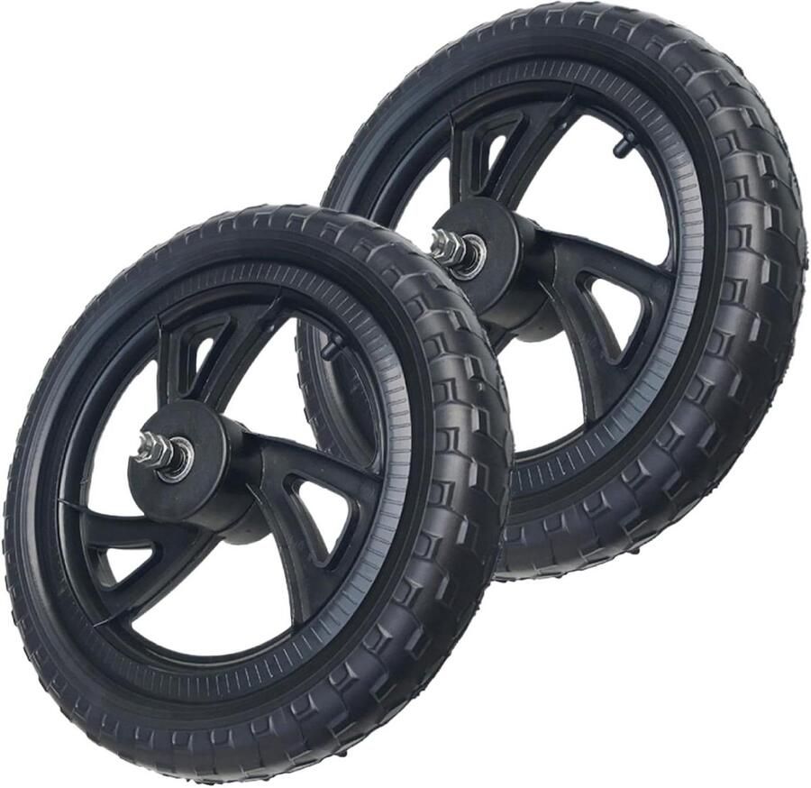 Kinder Loopfiets Wielen Vervangende Wielen Fietsen Onderhoud Lichtgewicht Nylon 12 Inch Zwart