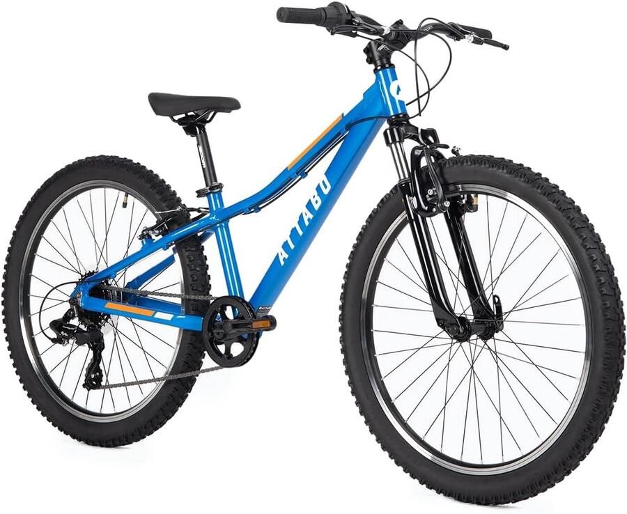 Kinder Mountainbike sfiets sfiets Avontuurlijke Ritten Lichtgewicht Aluminium Frame 24 Inch Wielen Blauw
