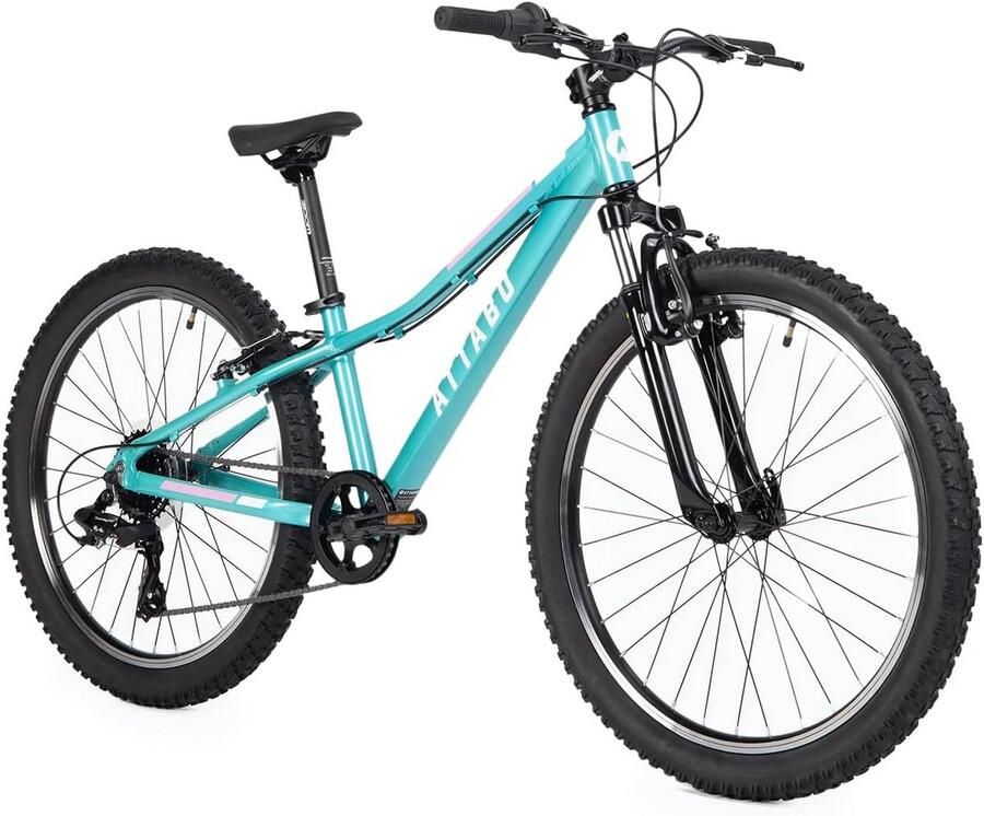 Kinder Mountainbike (MTB) 24 inch met 8 Versnellingen en Aluminium Frame voor en