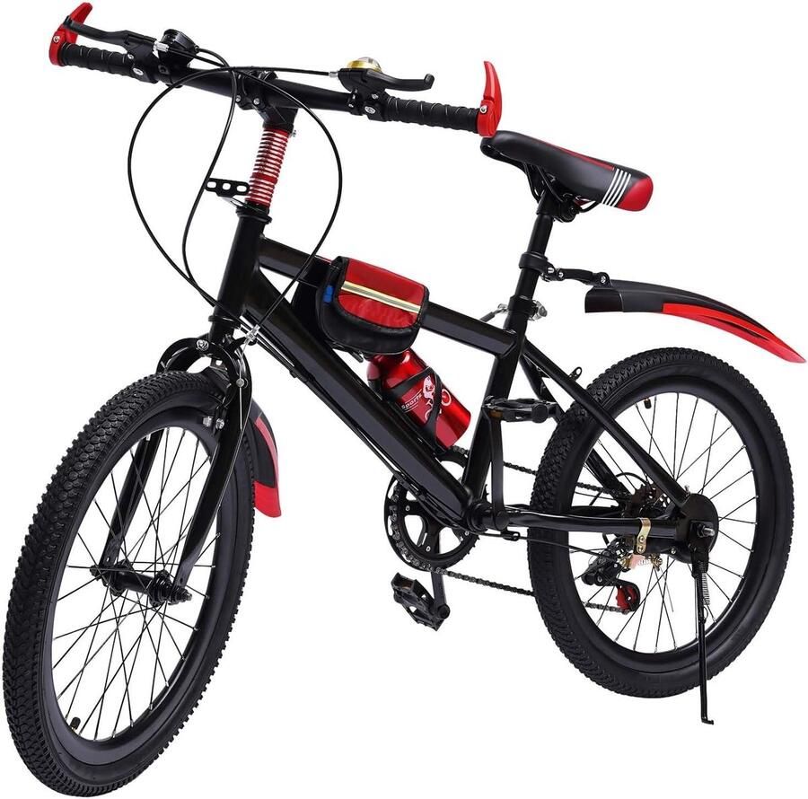 Kinder Mountainbike Stoere Fiets Buiten Avonturen Geïntegreerd Kompas 20 inch Rood