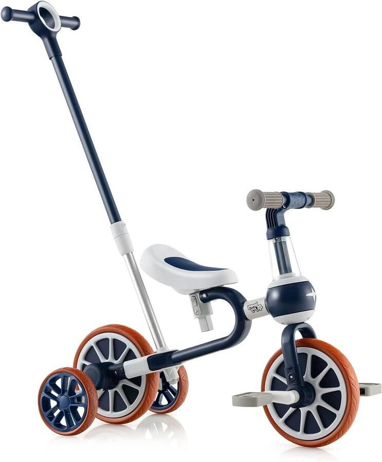 Kinderdriewieler Loopfiets Balansfiets Buiten Spelen 4-in-1 Multifunctioneel 72 x 37 x 101 cm Blauw
