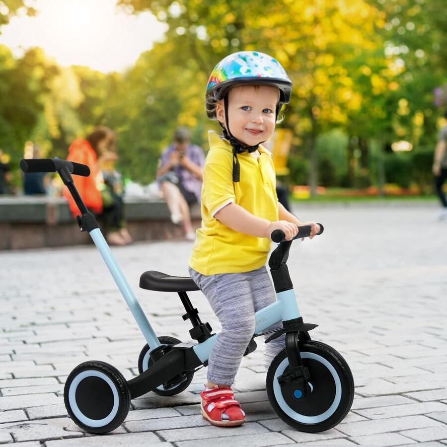 Kinderdriewieler Loopfiets Balansfiets Leren Fietsen 4-in-1 Groei Model Tot 25 kg Blauw