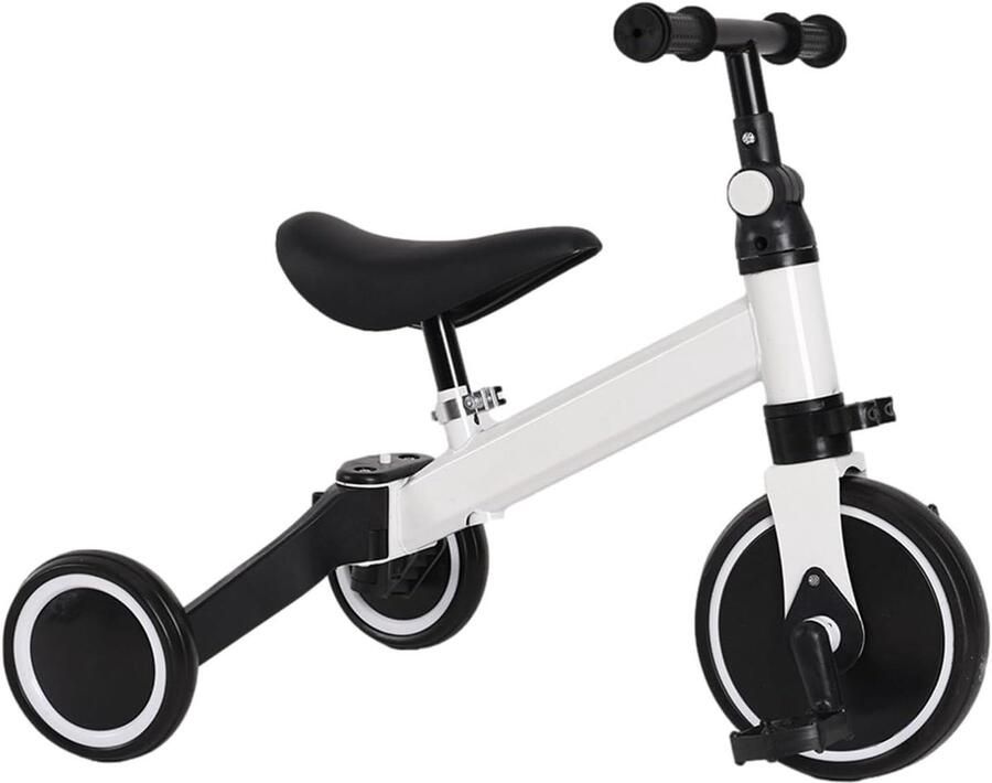 Kinderdriewieler Loopfiets Balansfiets Leren Fietsen Multifunctioneel Groeiend 60 x 42 x 49 cm Wit