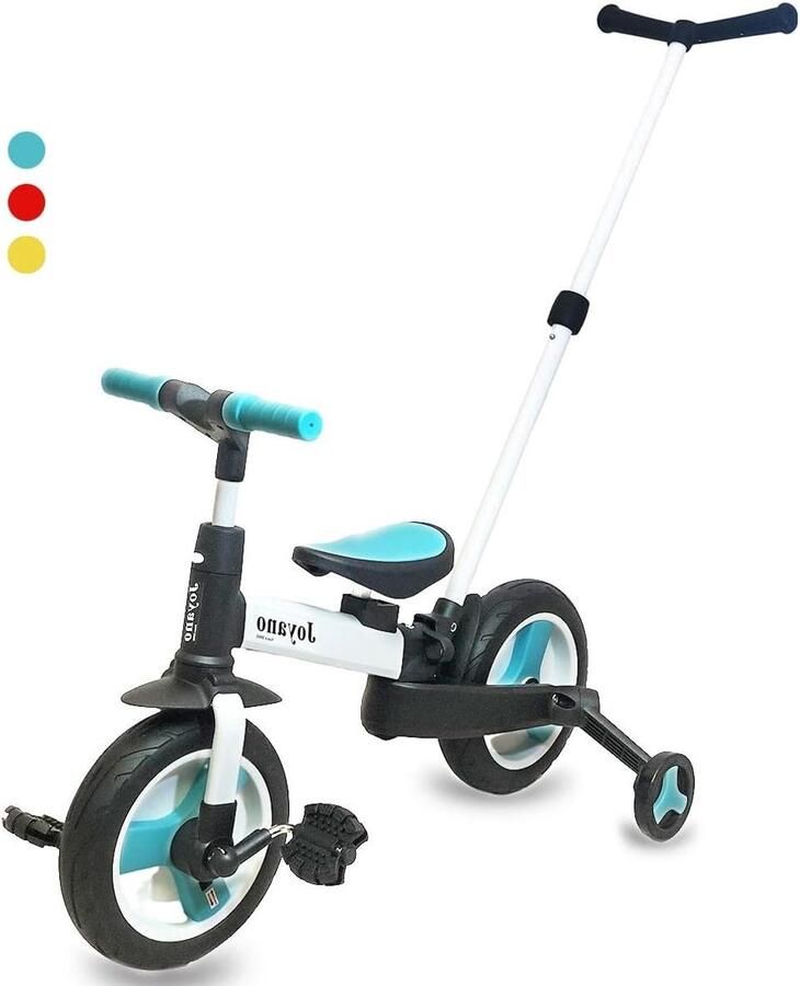 Kinderdriewieler Loopfiets Binnen en buiten 5-in-1 multifunctioneel 2-8 jaar Blauw
