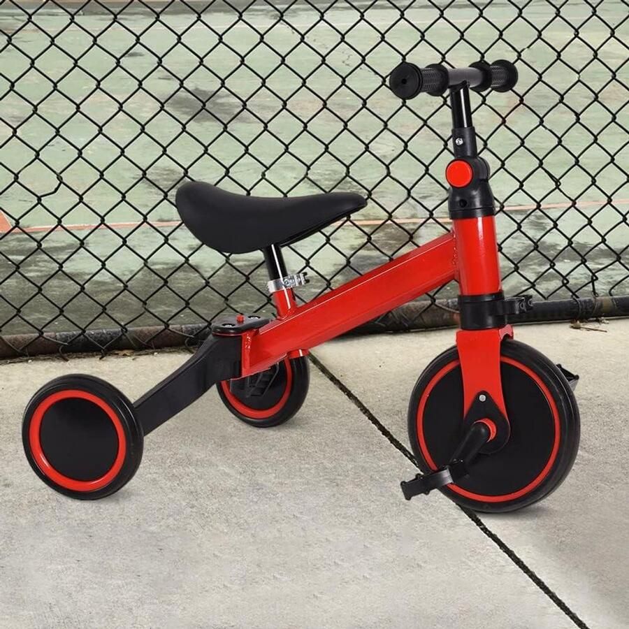 Kinderdriewieler Loopfiets Evenwicht trainen 3-in-1 ontwerp 25 x 25 x 25 cm Rood