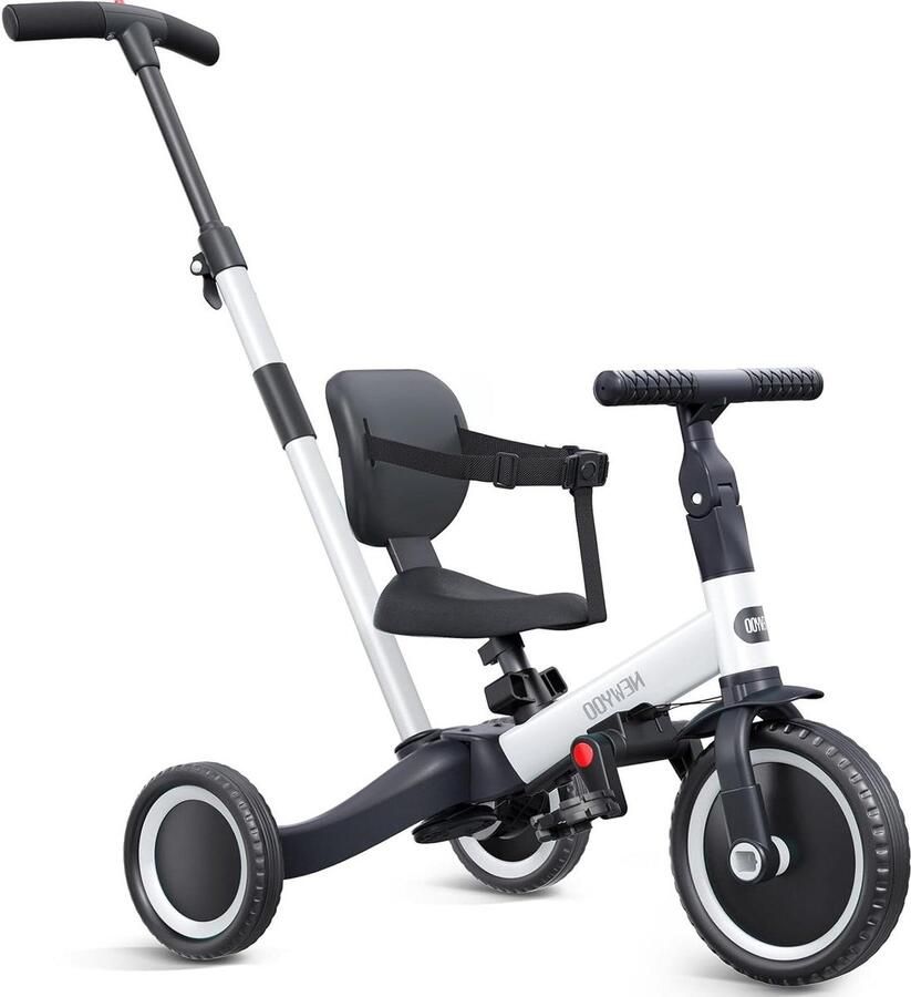Kinderdriewieler Loopfiets Kinderen Leren Fietsen 5-in-1 Modulair Ontwerp 1-3 Jaar Wit