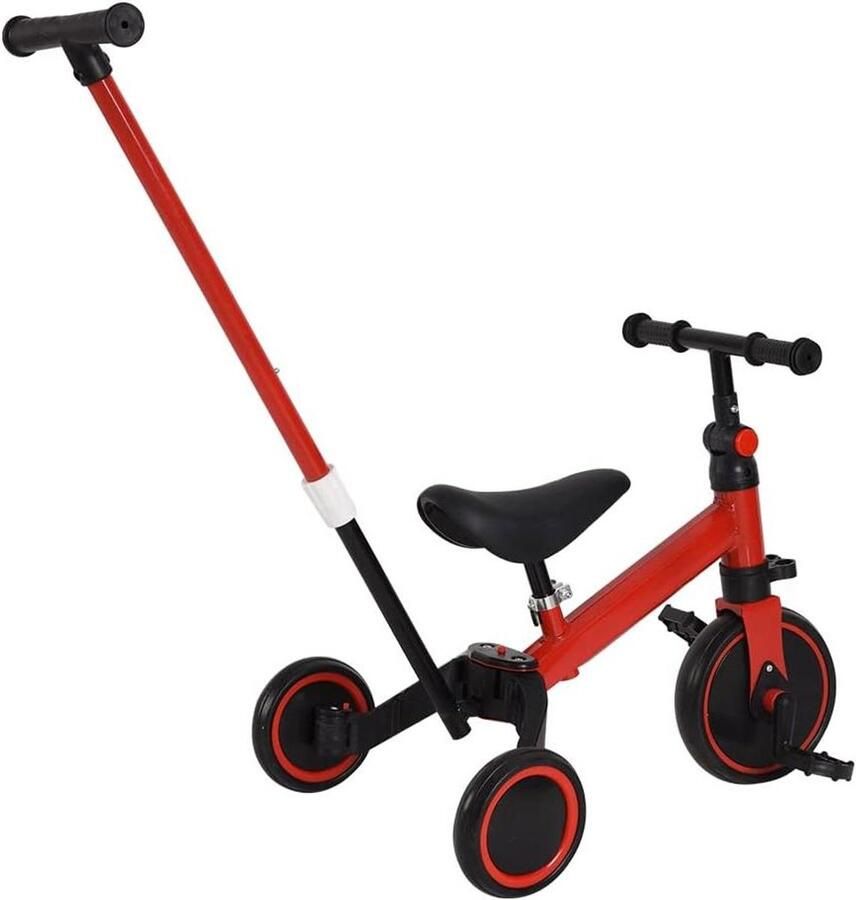 Kinderdriewieler Loopfiets Kinderfiets Leren Fietsen 4-in-1 Verstelbaar Ontwerp 1-4 Jaar Blauw