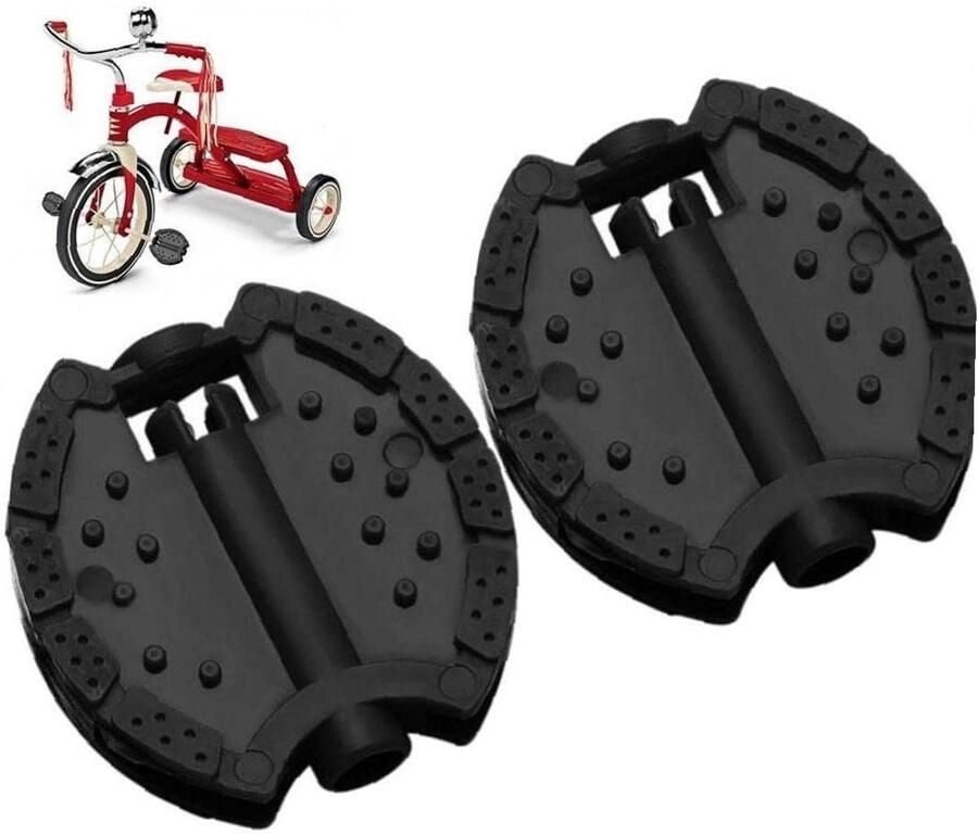 Kinderen Fiets Pedaal Driewieler Pedaal Fietsen Onderdeel Mini Formaat 6.7 cm Zwart