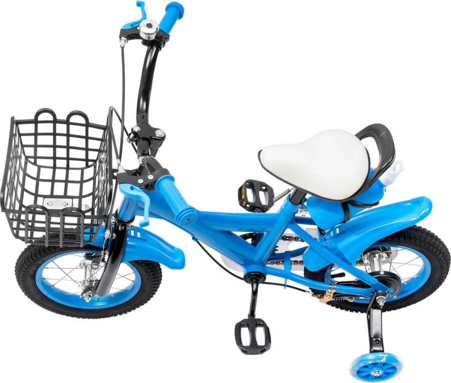 Kinderfiets 12 Inch 2 tot 4 jaar Zijwieltjes Blauw