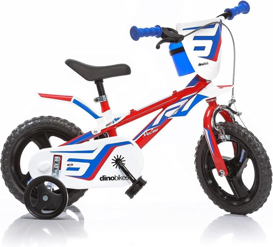 Kinderfiets 12 inch Jongensfiets Eerste Fietservaring Afneembare Zijwielen 30 cm Frame Rood Wit Blauw