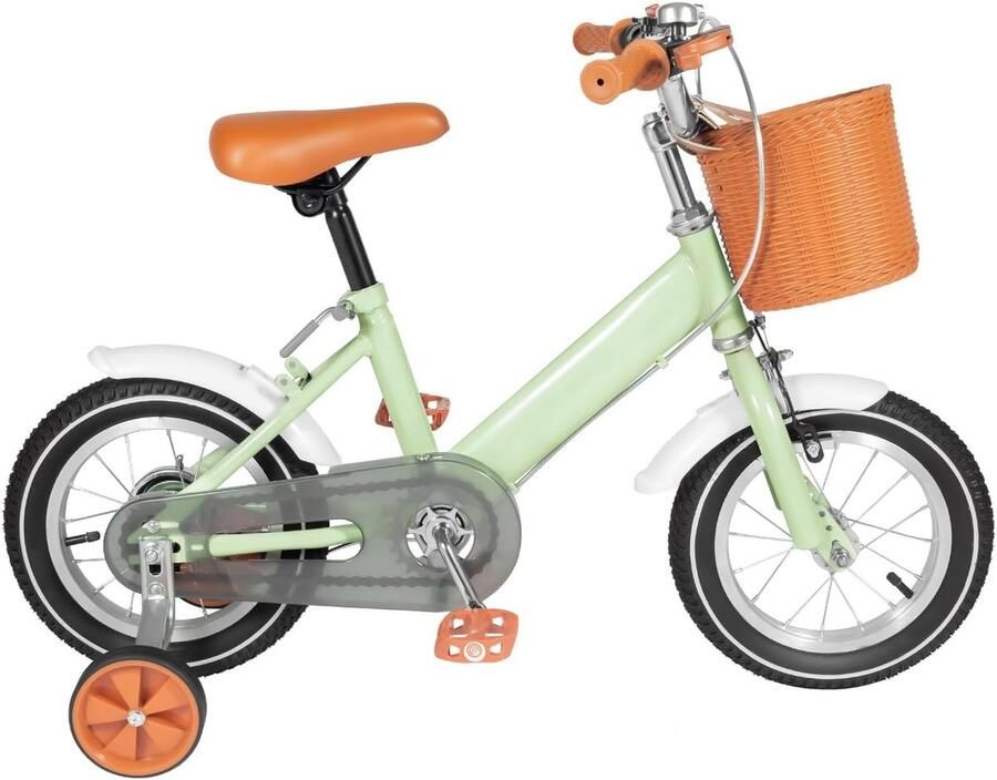 Kinderfiets 12 inch Loopfiets Stabilisatoren Buiten Spelen Inclusief dje Verstelbaar 60-70cm Groen