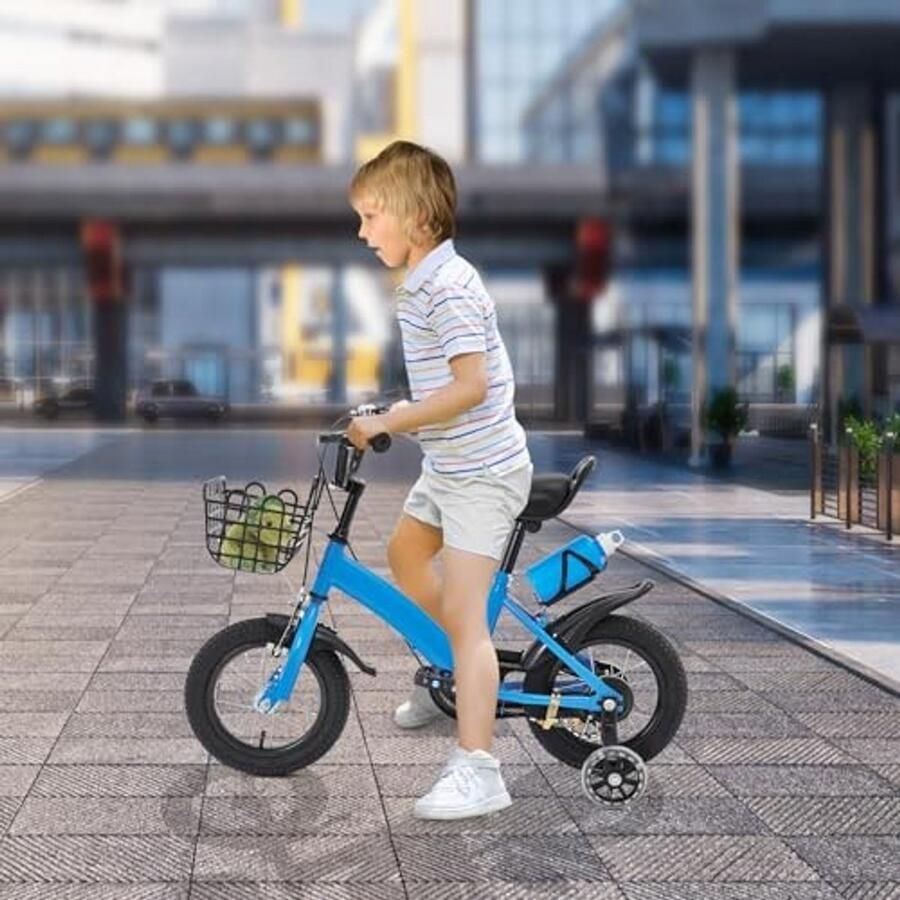 Kinderfiets 12 inch met Steunwielen Voor Kinderen van 2-5 Jaar