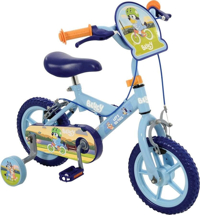 Kinderfiets 12 inch met zijwieltjes Stevig Stalen Frame & Anti-Lekbanden Leeftijd 3+