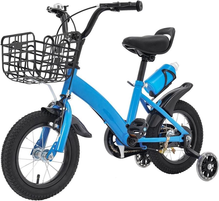 Kinderfiets 12 Inch met Zijwieltjes voor Kinderen 2 tot 5 Jaar
