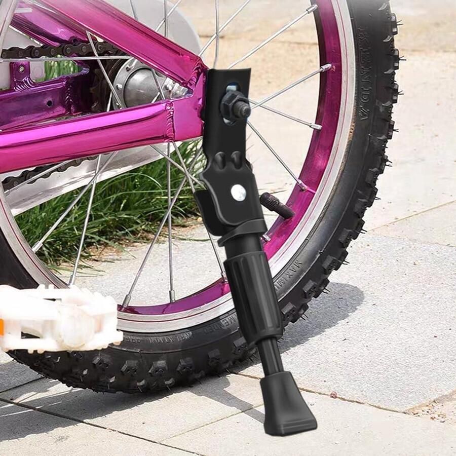 Kinderfiets 12 inch Stabiele antislip kickstand Zwart Accessoires voor kinderfietsen Vervanging kickstand voor mountainbikes en wegfietsen Fietsaccessoires met kickstand