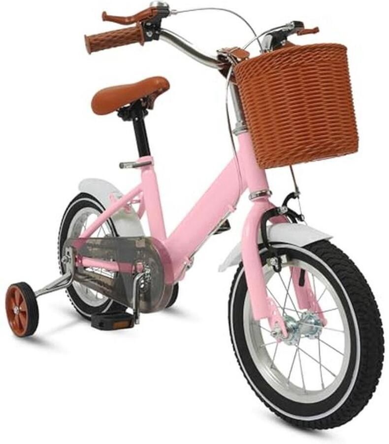 Kinderfiets 12 inch voor en met steunwielen en d in hoogte verstelbare fiets voor kinderen van 80 110 cm