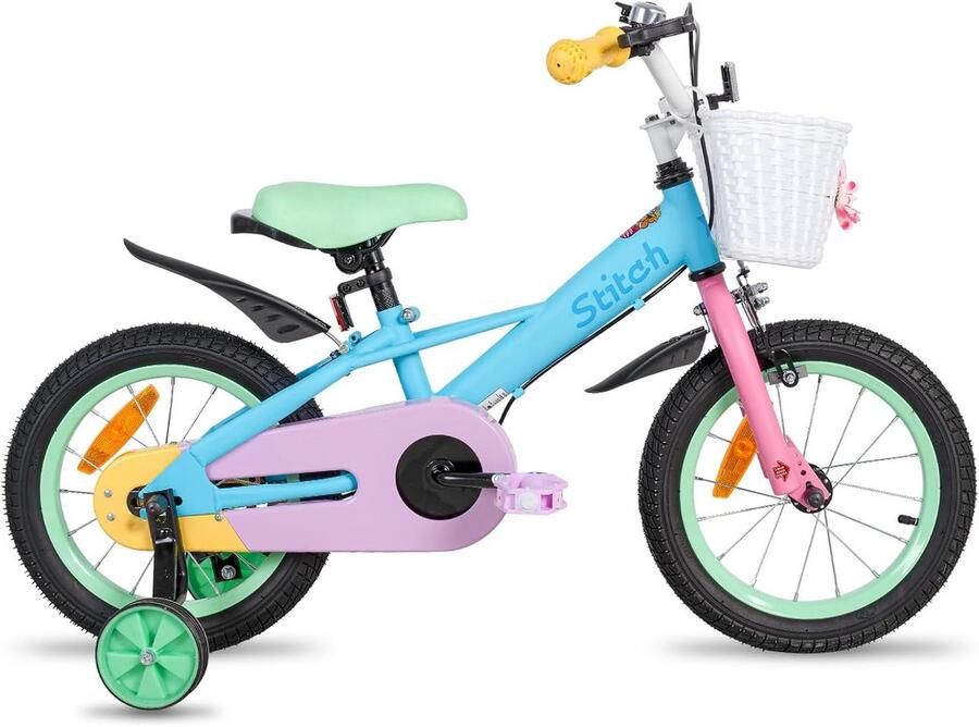 Kinderfiets 14 en 16 inch voor en vanaf 5 jaar met Steunwielen