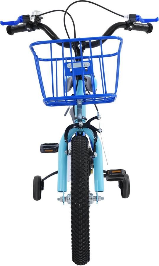 Kinderfiets 14 Inch Blauw 14 Inch Wielmaat High-Carbon Stalen Frame Voor Kinderen Trainingsfiets