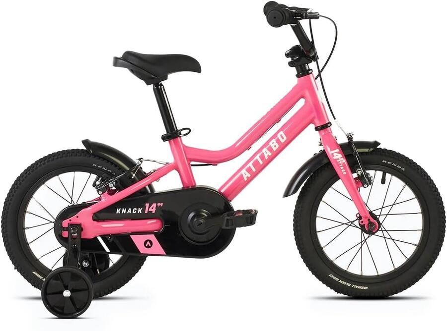 Kinderfiets 14 inch Eerste fiets Leren fietsen Licht aluminium frame 85-110 cm lengte Roze