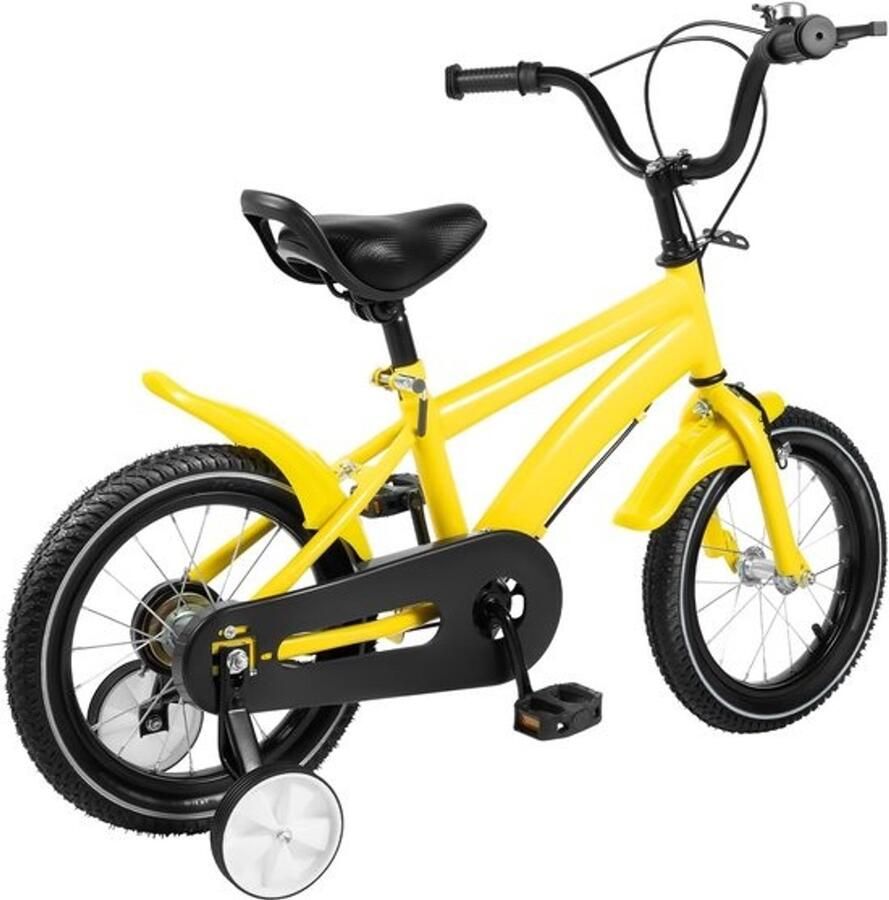 Kinderfiets 14 inch sfiets sfiets Leren Fietsen Met Steunwielen 14 inch Geel