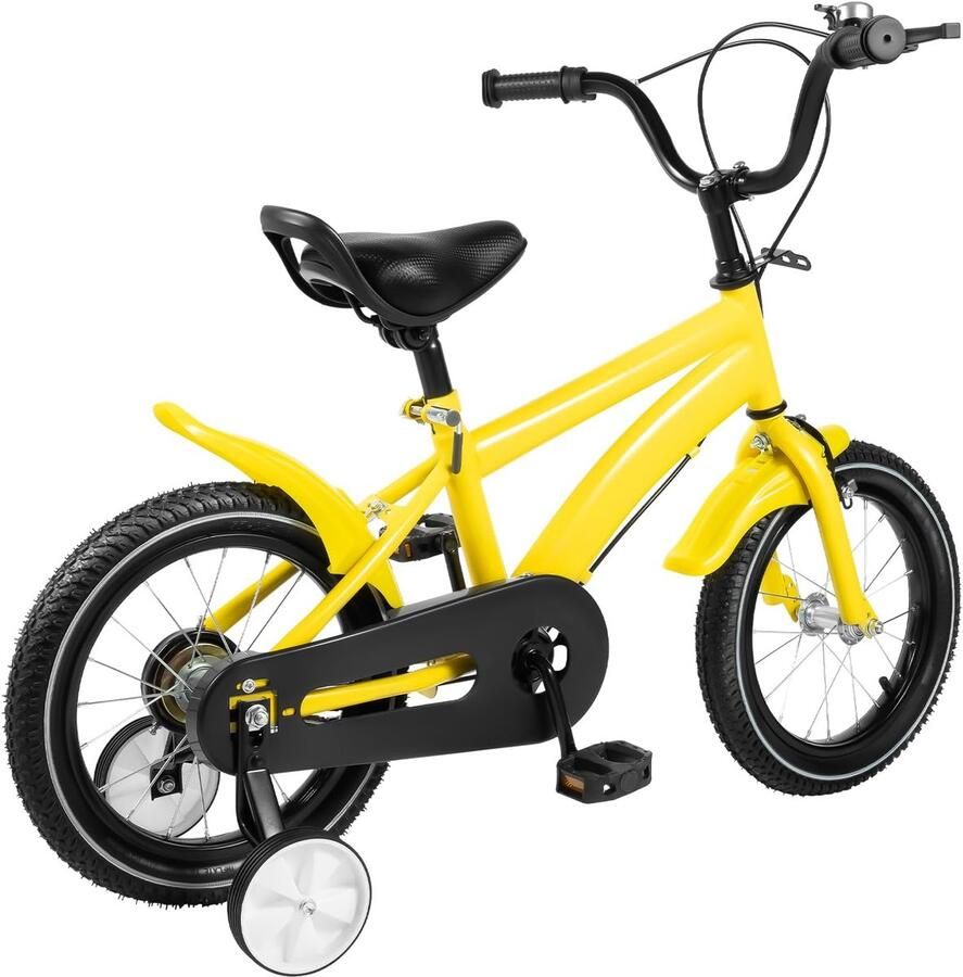 Kinderfiets 14 inch sfiets sfiets Leren Fietsen Met Steunwielen 14 inch Geel