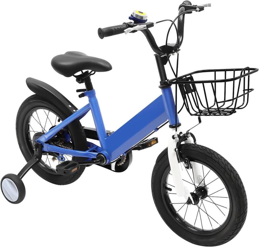 Kinderfiets 14 inch sfiets sfiets Leren Fietsen Verstelbare Hoogte 104x75 cm Blauw