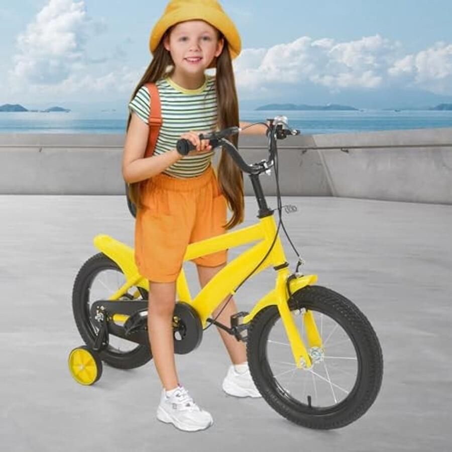 Kinderfiets 14 inch Met ondersteunwielen en handrem