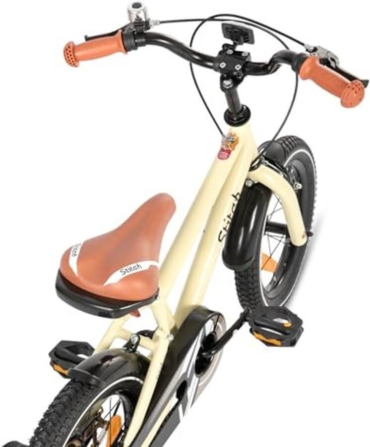 Kinderfiets 14 Inch Met Stabilisatoren Blauw Beige Groen Roze